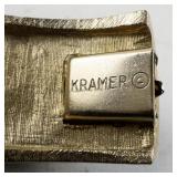 Kramer Enamel Hinged Bangle Bracelet and Clip-On Earrings Set
