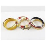 Collection of 7 Assorted Bangle Bracelets in Mixed Colors and Styles