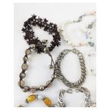 Assorted Fashion Bracelet Collection Including Beaded and Chain Styles - 15 Pieces