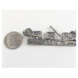 Teaching Theme Brooch with Apple, Pencil, and Blocks Design