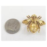 Joan Rivers Gold-Tone Bee Brooch with Clear Crystals
