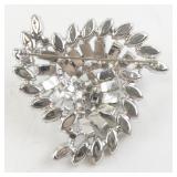 Vintage Kramer of New York Crystal Rhinestone Spiral Brooch