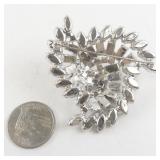Vintage Kramer of New York Crystal Rhinestone Spiral Brooch