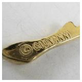 Giovanni Gold-Tone Rose Flower Brooch Pin