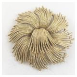 Monet Gold Tone Textured Brooch Pin