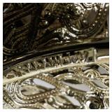 Vintage Sarah Coventry Gold Tone Aurora Borealis Flower Brooch