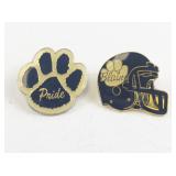 Pair of Blaine Paw Pride and Football Helmet Lapel Pins