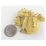 Vintage 1970s Metropolitan Museum of Art Scythian Ketos Dragon Brooch