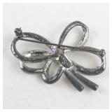 Carolee Bow-Shaped Rhinestone Brooch