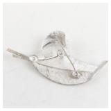 Vintage Sarah Coventry Silver Tone Leaf Brooch Pin