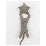 Handcrafted Cat and Star Swinging Metal Pin Brooch
