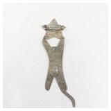 Handcrafted Cat and Star Swinging Metal Pin Brooch