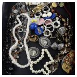 Large Assorted Fashion Jewelry Lot - Bracelets, Necklaces, Brooches, and Earrings