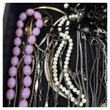 Large Costume Jewelry Lot with Necklaces Bracelets Earrings and Pendants