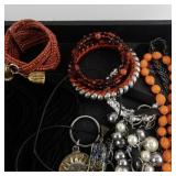 Large Costume Jewelry Lot with Necklaces Bracelets Earrings and Pendants