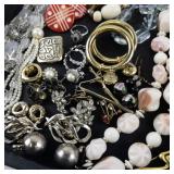 Large Costume Jewelry Lot with Necklaces, Bracelets and Earrings