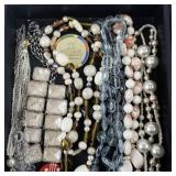 Large Costume Jewelry Lot with Necklaces, Bracelets and Earrings