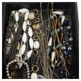 Large Costume Jewelry Lot with Necklaces, Bracelets and Earrings