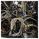 Large Costume Jewelry Lot with Necklaces, Bracelets and Earrings
