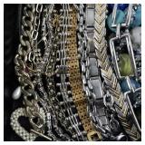 Mixed Vintage and Costume Jewelry Lot with Necklaces, Bracelets, and Earrings