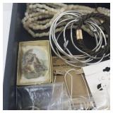 Large Costume Jewelry Lot with Necklaces, Bracelets, Earrings and Brooches