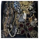 Large Assorted Costume Jewelry Lot Necklaces Bracelets Earrings Rings