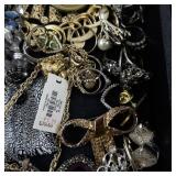 Large Assorted Costume Jewelry Lot Necklaces Bracelets Earrings Rings
