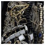 Large Assorted Costume Jewelry Lot Necklaces Bracelets Earrings Rings
