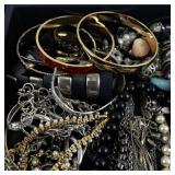 Large Assorted Costume Jewelry Lot Necklaces Bracelets Earrings Rings
