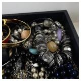 Large Assorted Costume Jewelry Lot Necklaces Bracelets Earrings Rings