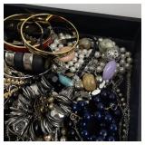 Large Assorted Costume Jewelry Lot Necklaces Bracelets Earrings Rings