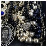 Large Assorted Costume Jewelry Lot Necklaces Bracelets Earrings Rings