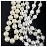 Large Collection of Faux Pearl & Beaded Costume Jewelry Necklaces
