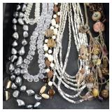 Assorted Costume Jewelry Necklaces and Beads Collection