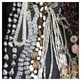 Assorted Costume Jewelry Necklaces and Beads Collection