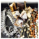 Assorted Costume Jewelry Necklaces and Beads Collection