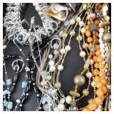Assorted Costume Jewelry Necklaces and Beads Collection