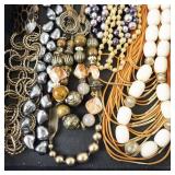 Collection of Costume Jewelry Necklaces and Bracelets
