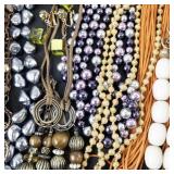 Collection of Costume Jewelry Necklaces and Bracelets