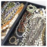 Collection of Costume Jewelry Necklaces and Bracelets
