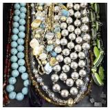 Collection of Assorted Costume Jewelry Necklaces and Bracelets