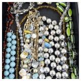 Collection of Assorted Costume Jewelry Necklaces and Bracelets