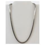 16 Inch Sterling Silver UNIQUE Box-Style Herringbone Chain Necklace
