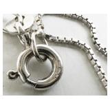 18" Sterling Silver Necklace with Cross Design (925)