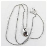 Sterling Silver Amethyst Pendant Necklace