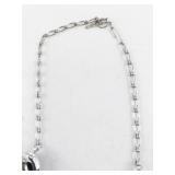 Sarah Coventry Silver Tone Necklace with Black Cabochon Accents