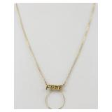 Vermeil Faye Script Pendant Necklace in Sterling Silver