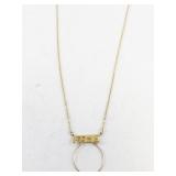 Vermeil Faye Script Pendant Necklace in Sterling Silver