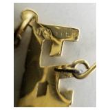 Vermeil Faye Script Pendant Necklace in Sterling Silver