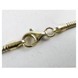 2.2mm 26-Inch Vermeil Sterling Silver Snake Chain Necklace